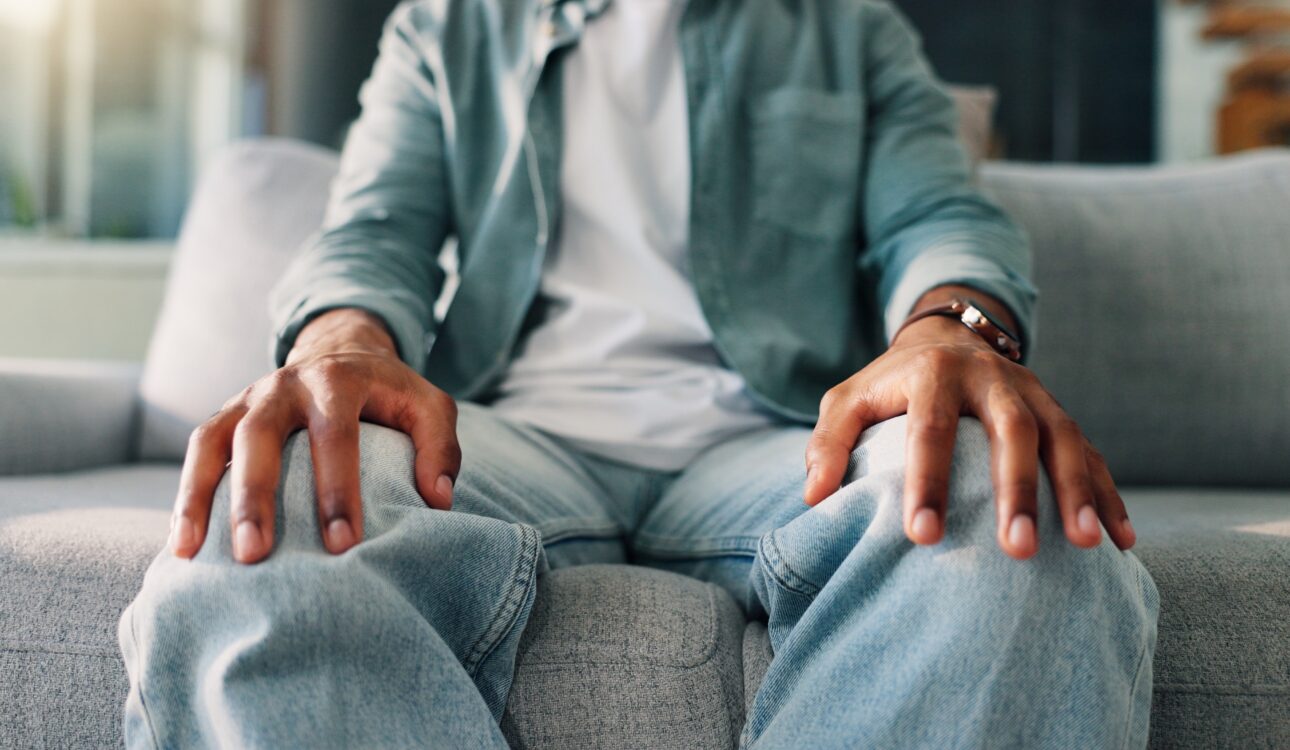 Anxious man asking himself does adderall help with anxiety.