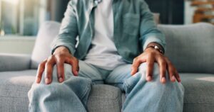 Anxious man asking himself does adderall help with anxiety.